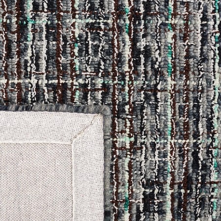 Safavieh 6 x 6 ft. Abstract Modern Hand Tufted Round Area Rug; Dark Grey & Brown ABT487F-6R